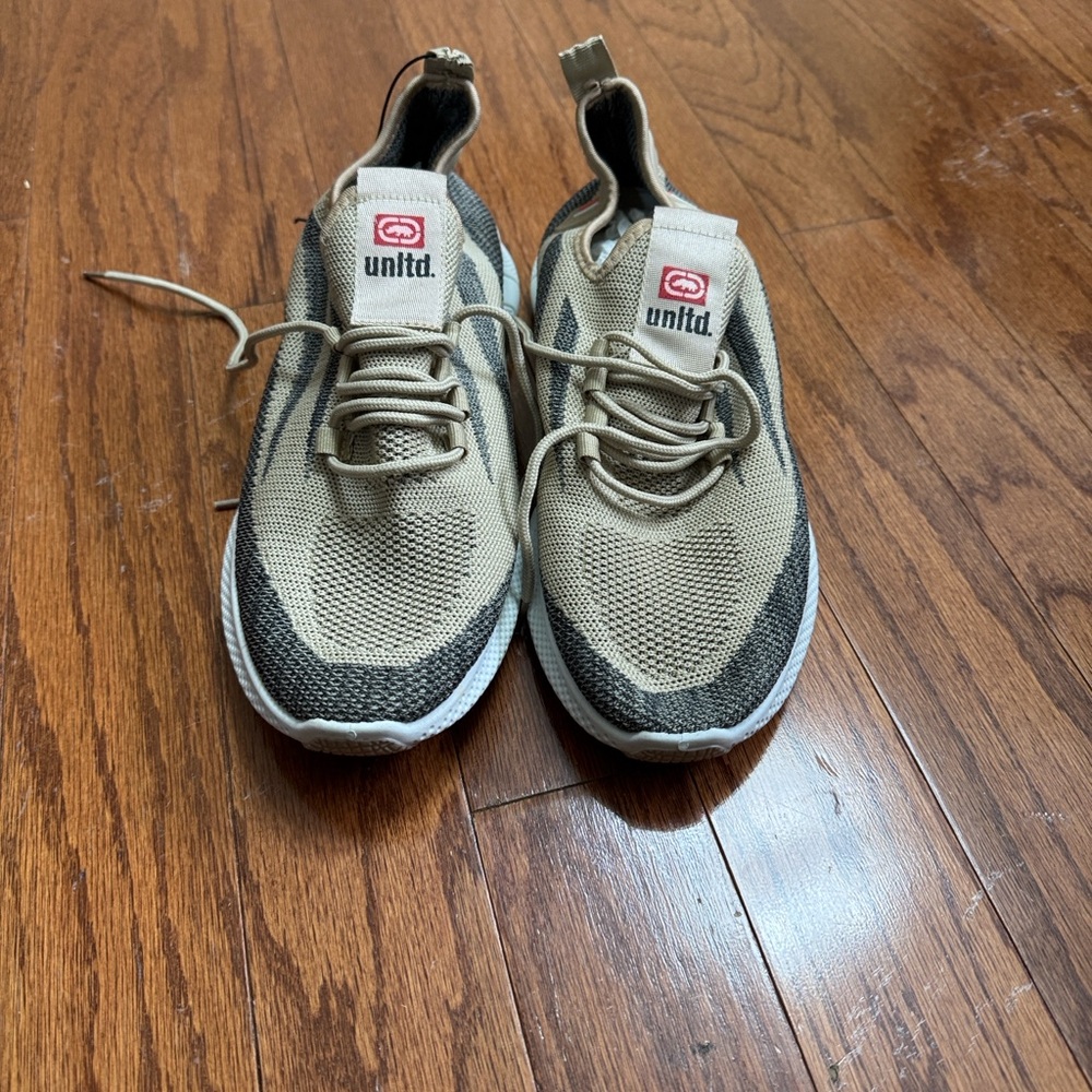 Marc Ecko Tan and Black Athletic Shoes
